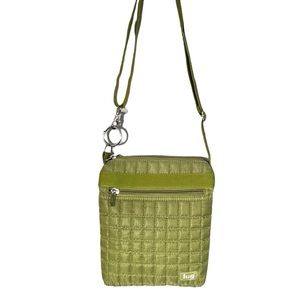 Lug Green Crossbody Bag Quilted Purse Small Zippered